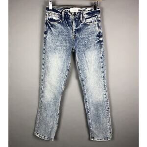 Frame Le High Acid Wash Straight Denim Jeans SZ 24 Lombard Five Pocket Casual